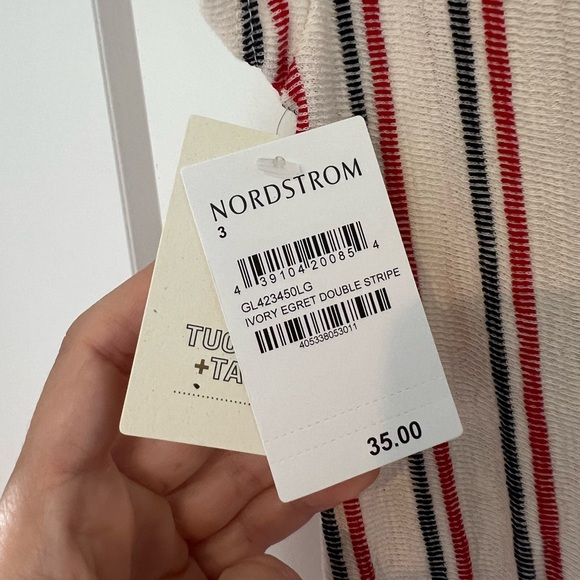 Tucker + Tate: Cotton Mix Striped Jumpsuit with Red and Blue Accents: Size 3 - Picture 4 of 6